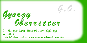 gyorgy oberritter business card