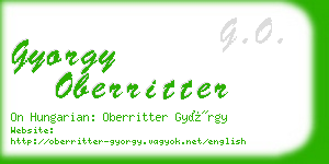 gyorgy oberritter business card